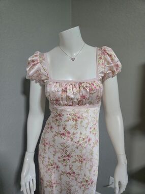 Jessica Simpson Florak Pink Sleeve Square Neck Dress